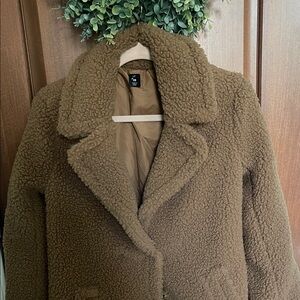 NWT Cozy Brown Teddy Coat